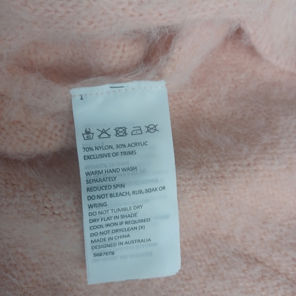 Bardot fuzzy pink knit top - Picture 6 of 9